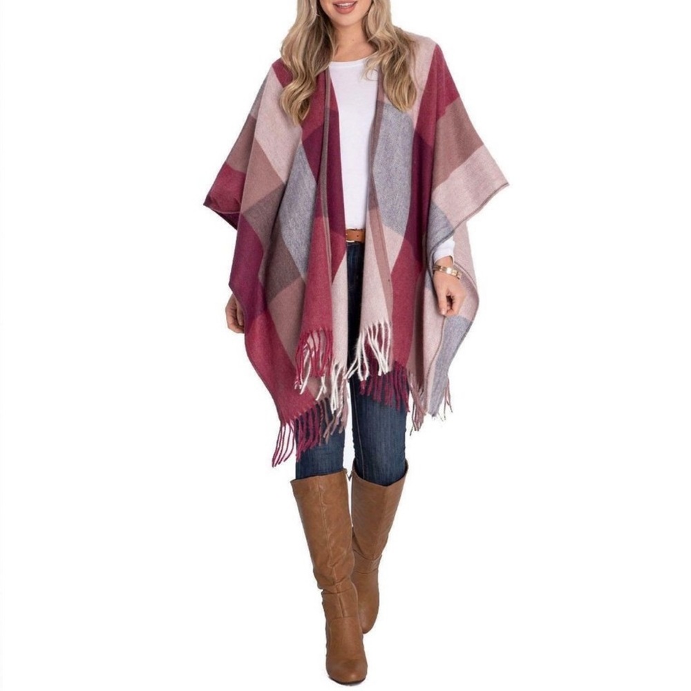 ❤️NEW Woolrich One Size Cozy Blanket Wrap - Daphine Plaid ❤️